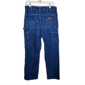 Carhartt Men's Dungaree Fit Denim Carpenter Pants 32 x 32 Carpenter Jeans